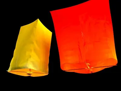 Chinese sky lantern 3D model