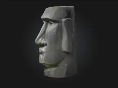 Moai Monolith  Icon of Ancient Rapa Nui Legacy 3D model