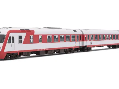 AEG DE IC-2000N Passenger Train 3D model