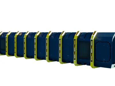 Sci-Fi Cargo Type 1 Free low-poly 3D model