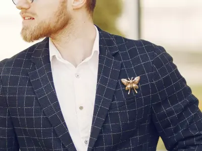 Butterfly brooches royal luxury vintage baroque gothic 3D print model