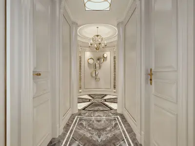 Luxury living room interior 3D model