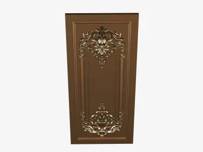 Carved Door onament for cnc 02 3D model
