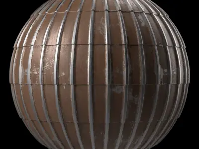 Roof Tile Materials 97- Metal Roofing By Snow - Sbsar Pbr 4k Texture