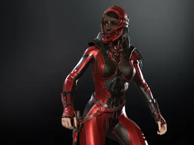 CosmoGirlRe Low-poly 3D model