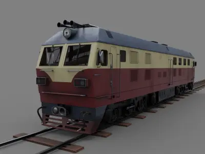 Diesel locomotive CC 207 Low-poly 3D model