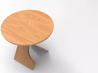 Peto Side Table Low-poly 3D model