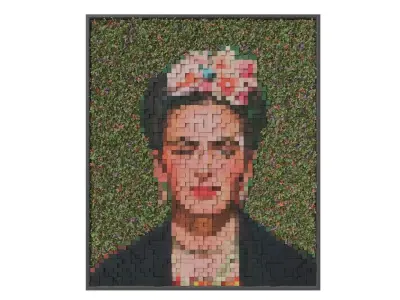 PixelArt Cubic Wood Painting 3D model