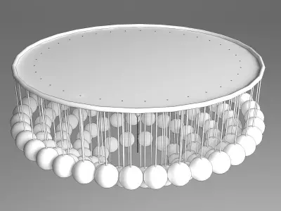 Crystal Ball Chandelier 3D model