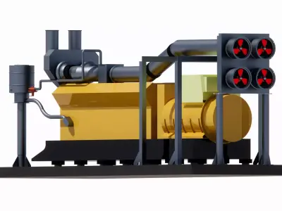  CAT DUAL FUEL 3516 DGB Generator 3D model