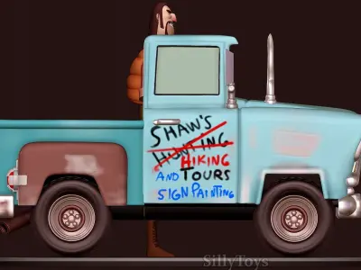 Shaw with his Car - Open Season 3D print model