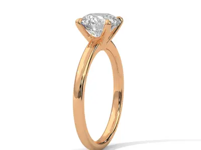 solitaire ring with detail images and 360 render videos 109 3D print model