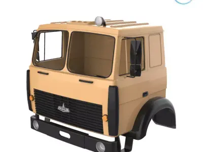 MAZ 5516 Military Cabin - Full Professional Version 3D print model