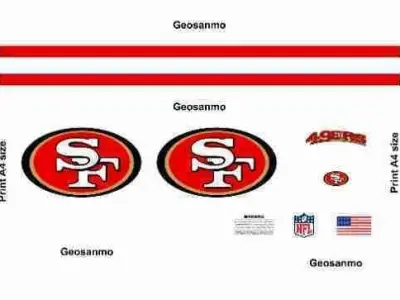 Printable High Resolution NFL Helmet Decals Pack 3 3D print model