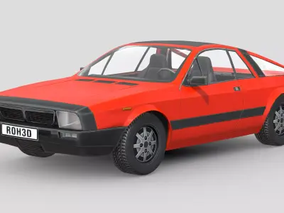 Lancia Montecarlo 1979 Low-poly 3D model