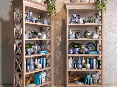 The blues Vase collections set 02 3D model