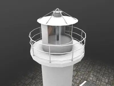 Light House Haken Low-poly 3D model