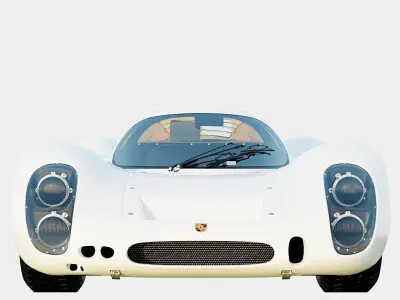 Porsche 908 LH 1969 No Livery Low-poly 3D model