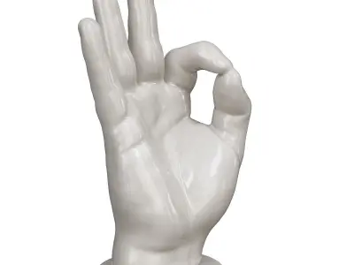 Hand OK sculpture 3D print model