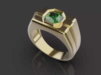 Men Rings 001 3D print model