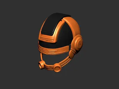 helmet high poly sculpt 3d printable  3D model 18
