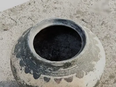 Scanned Detailed old bowl 3D model