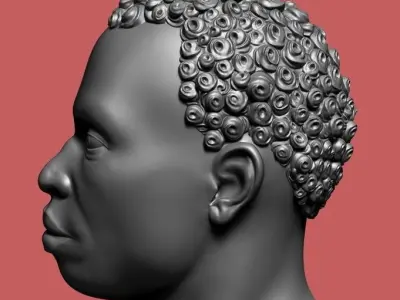 Man Bust 3D print model