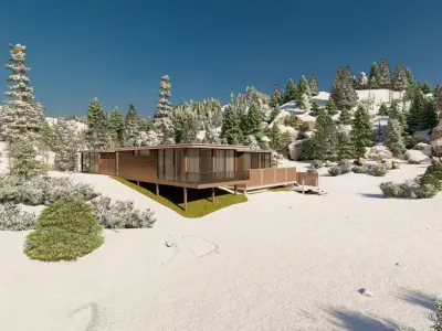 Casa Scene-villa-modern house 3D model