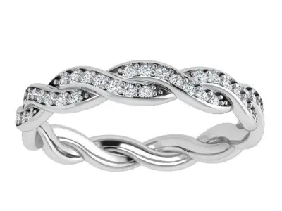 Twisted Diamond Band 4396 3D print model