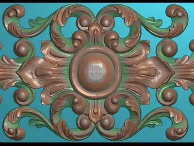 vintage 3d ceiling flower 3D print model