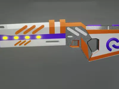 sci fi blaster Free low-poly 3D model