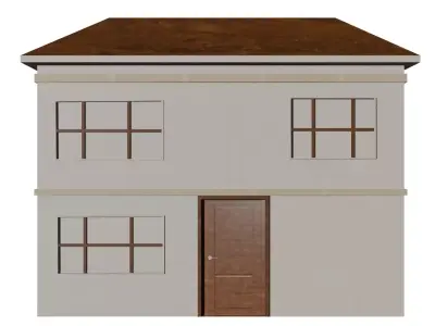 Game Ready House Model Low Poly Optimized for Mobile and Unity Low-poly 3D model