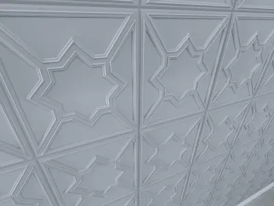 3d wall panel Low-poly 3D model 4