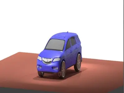 car blue 3D model