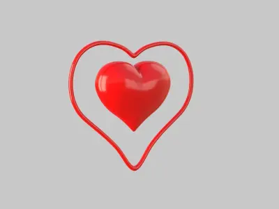 Heart icon v 04 3D model