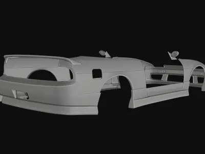 GP Sports GFOUR Nissan 180sx Body Kit GT6 Base 3D model