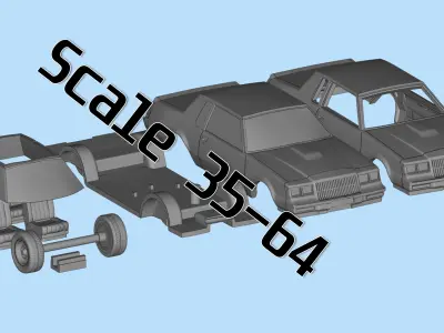 87 Regal Grand National muscle car 3d printer stl files 3D print model