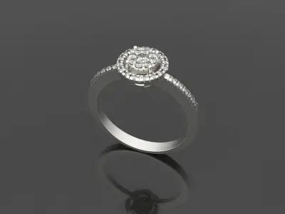 Luxury wedding ring 3D print model