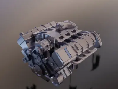 Engine V8 11AUG-E1 3D print model