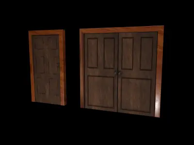 wooden door 3D model