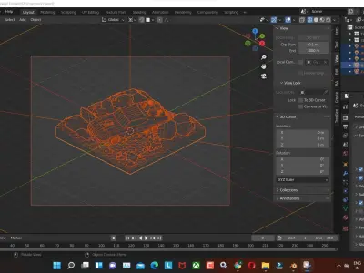 madmax low poly model render in blender Low-poly 3D model