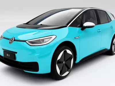 Volkswagen ID3 2021 Low-poly 3D model