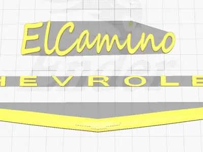 chevy el camino logos stl 3D print model