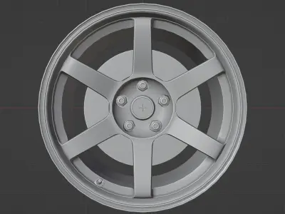 TE37 - Wheels - Game Ready Low-poly 3D model