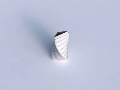 Vase twist tipped triangle with horizontal layers 3D print model