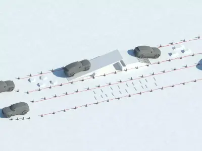 Car test drive route 3D model