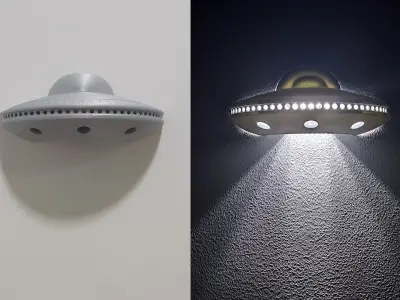 Alien UFO Wall Light Spaceship - Creative STL 3D print model