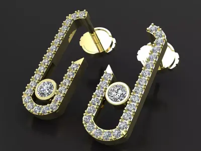 MESSIKA MOVE EARRING PRINTING 3D MODEL 3D print model