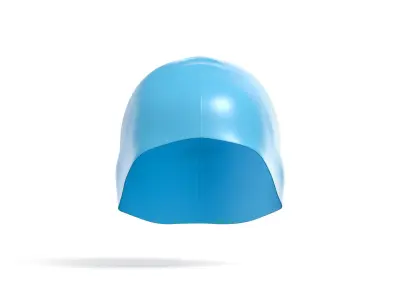 Blue Swim Cap 2 Types - lying and no gravity swimming hat set 3D model