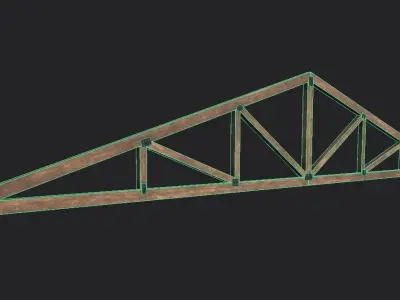 Wooden Trusses M07 Low-poly 3D model
